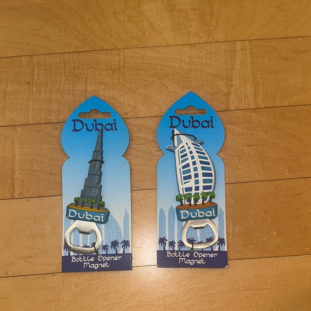 Dubai Souvenir Bottle Opener Magnet Set
